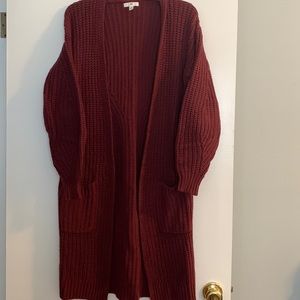 Maroon cardigan size XS